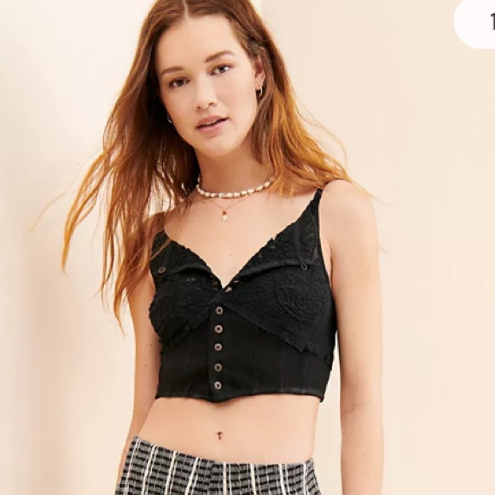 NWOT Free People Open My Heart cropped tank